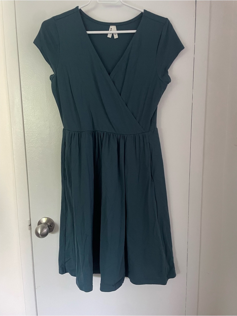 Women's Teal Wrap-Front Dress